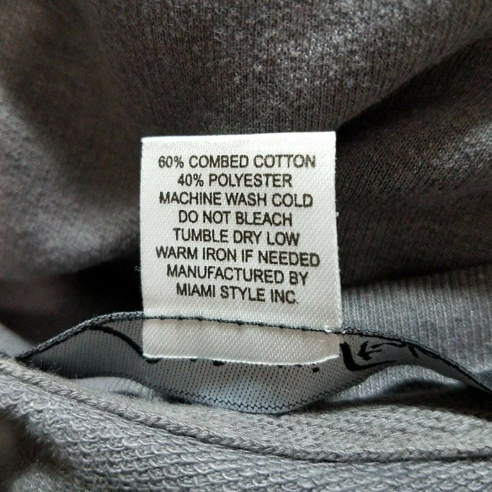 𝅺MIAMI Style Comfy Crewneck Sweatshirt Medium Los Angeles California Gray Pink - Picture 8 of 8